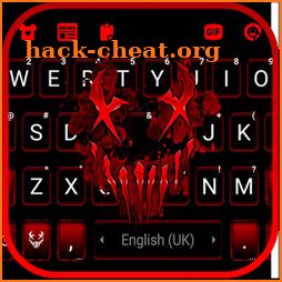 Neon Horror Mask Keyboard Background icon