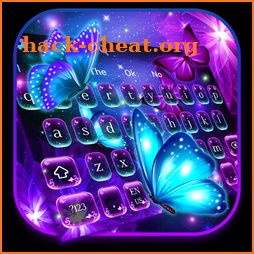 Neon Light Butterfly keyboard icon
