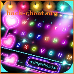 Neon Lights Love Keyboard Background icon