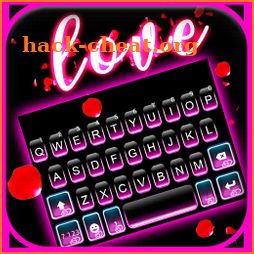 Neon Love Light Keyboard Background icon