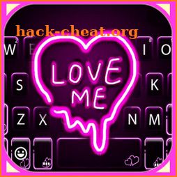 Neon Love Me Keyboard Theme icon