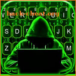 Neon Matrix Hacker Keyboard Background icon