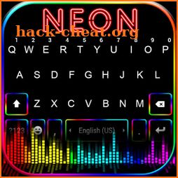 Neon Music Live Keyboard Background icon