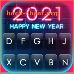 Neon New Year 2021 Keyboard Background icon