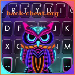 Neon Owl Keyboard Background icon