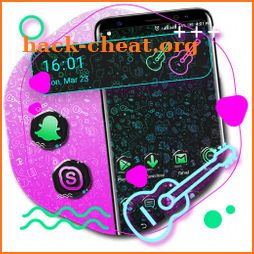 Neon Pattern Launcher Theme icon