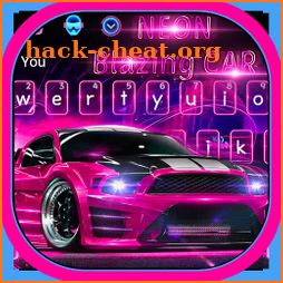 Neon Pink Blazing Car Keyboard Theme icon