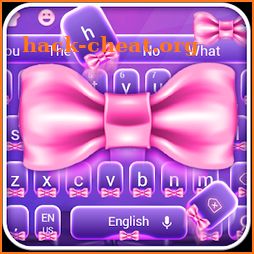 Neon Pink Bow Keyboard icon