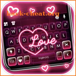 Neon Pink Love Keyboard Theme icon