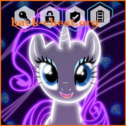 Neon Pony Little My Glitter Cute Smart Screen Lock icon