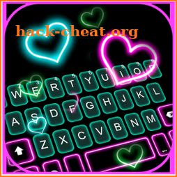 Neon Pop Hearts Keyboard Background icon