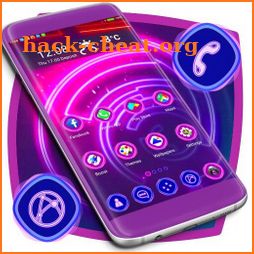 Neon Purple Launcher Theme icon