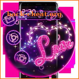 Neon Purple Pink Love Theme icon