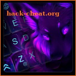 Neon Purple Wolf Keyboard Theme icon