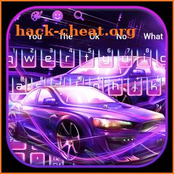 Neon Racing Sports Car Keyboard Theme icon