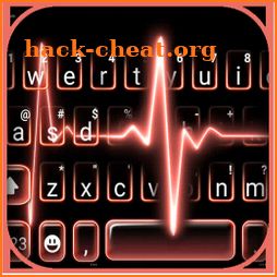 Neon Red Heartbeat 2 Keyboard Background icon