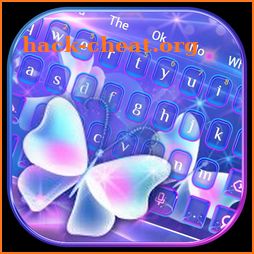 Neon Sparkle Butterfly Keyboard Theme icon