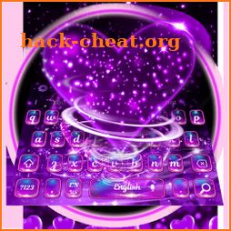 Neon Sparkle Heart Keyboard Theme icon