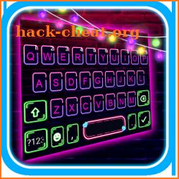 Neon Sparkle SMS Keyboard Theme icon