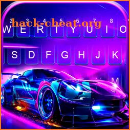 Neon Speedy Car Keyboard Theme icon