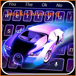 Neon Sports Car Keyboard Theme icon