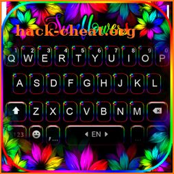 Neon Sunflowers Keyboard Background icon