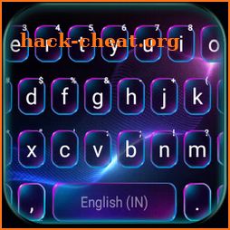 Neon Tech Light Keyboard Background icon