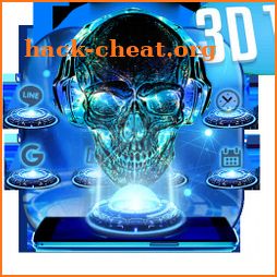 Neon Tech Skull Themes HD Wallpapers 3D icons icon