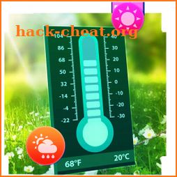 Neon thermometer (ambient temperature) icon