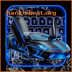 Neon Water Sports Car Keyboard Theme icon