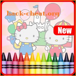 New Hello Kitty coloring book icon