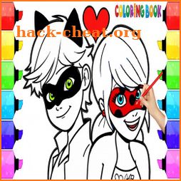 New Lady bug coloring book for kid icon