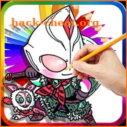 new super ultra hero coloring page icon