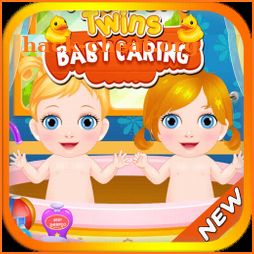 Newborn Twins Baby Caring - Android Game Free! icon