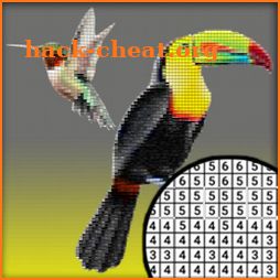 Nice Birds Pixel Art: Coloring By number icon