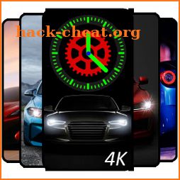 Night analog clock: Smart car wallpaper HD icon