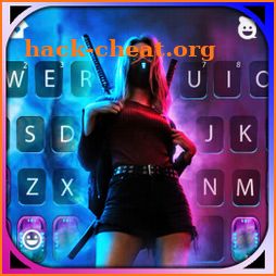 Ninja Cool Girl Keyboard Background icon