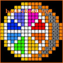Numbering cross-stitch icon
