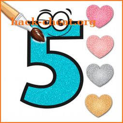 Numbers Glitter Coloring Pages icon