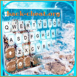 Ocean Rocks Keyboard Background icon