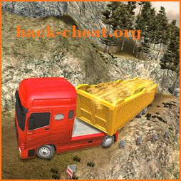 Off-Road Gold Transport Trailer Trucker 3D icon