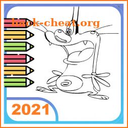 Oggy Coloring - Cockroaches  cartoon icon