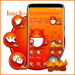 Orange Emoji Launcher Theme icon