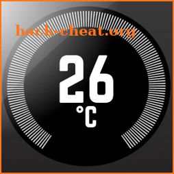 Outside and ambient thermometer icon