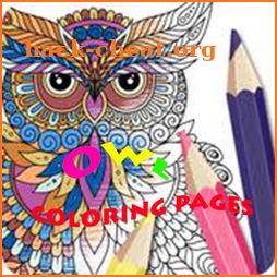 Owl coloring pages icon