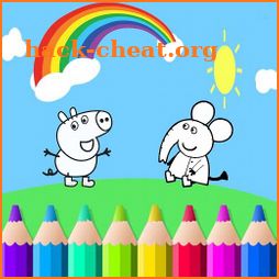 Paint Pepa Book - Coloring pig for Kids icon