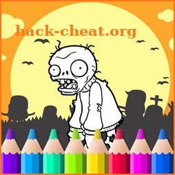 Paint Zombies Cartoon - Coloring Page icon