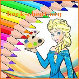 Painting Queen Coloring Game for kids icon