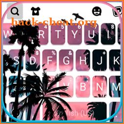 Palm Tree Sunset Keyboard Background icon