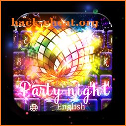 Party night neon keyboard icon